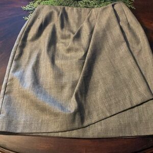 Vintage Anne Klein Gray Pleated Bubble Pencil Skirt